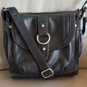 Fossil Dark Brown Leather Crossbody Bag